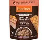 Instinct Healthy Cravings Grain Free Real Salmon Recipe Meal Topper Pouches For Dogs 3-oz