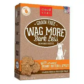 Wag More Bark Less Oven Baked Grain Free Peanut Butter & Apples Dog Treats 14-oz