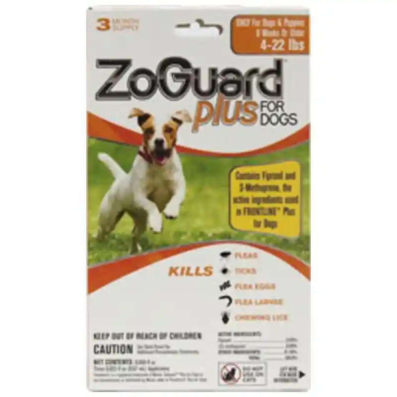 Zoguard Plus For Dogs, 0-22 Lbs, 3 Dose;