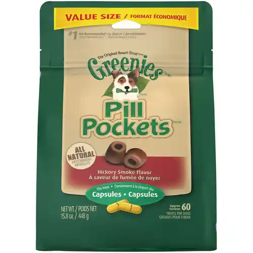 Pill Pockets Canine Hickory Smoke Flavor Dog Treats For Capsules 15.8-oz