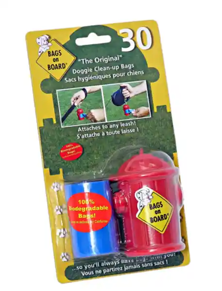Bag On Board Fire Hydrant Dispenser 30 Bags Red