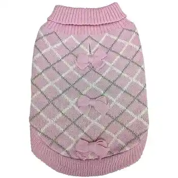 Xxs. Pretty In Plaid Sweater - Pink
