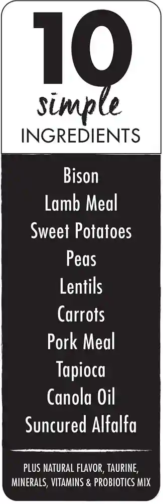 Grain-free Pure Real Bison, Lentil & Carrot Recipe Dry Dog Food 21-lb