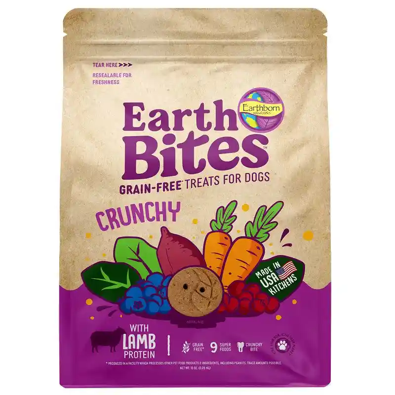 Earthborn Holistic Earthbars Lamb & Pumpkin Grain-free Crunchy Dog Treats 10-oz