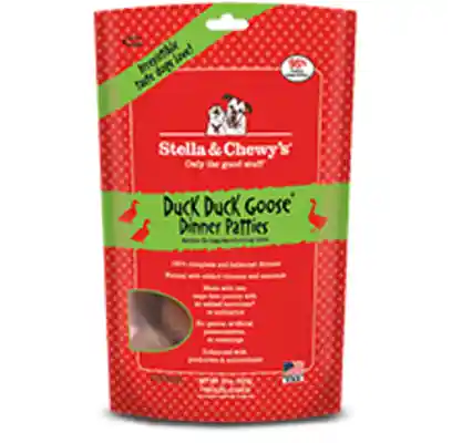 Dinner Patties Duck Goose Frozen Raw Dog Food 3-lb