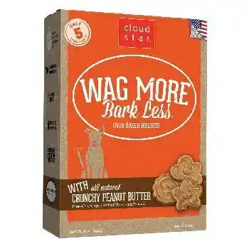 Wag More Bark Less Oven Baked Crunchy Peanut Butter Dog Treats 16-oz