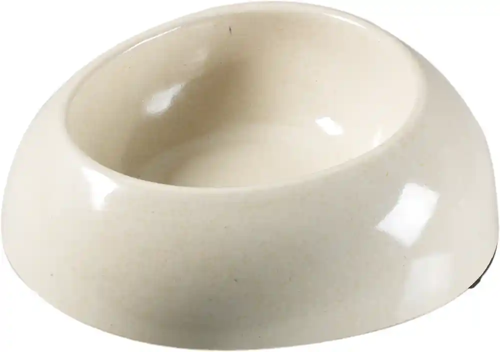 Bamboo Fiber Dog Dish Natural 8"