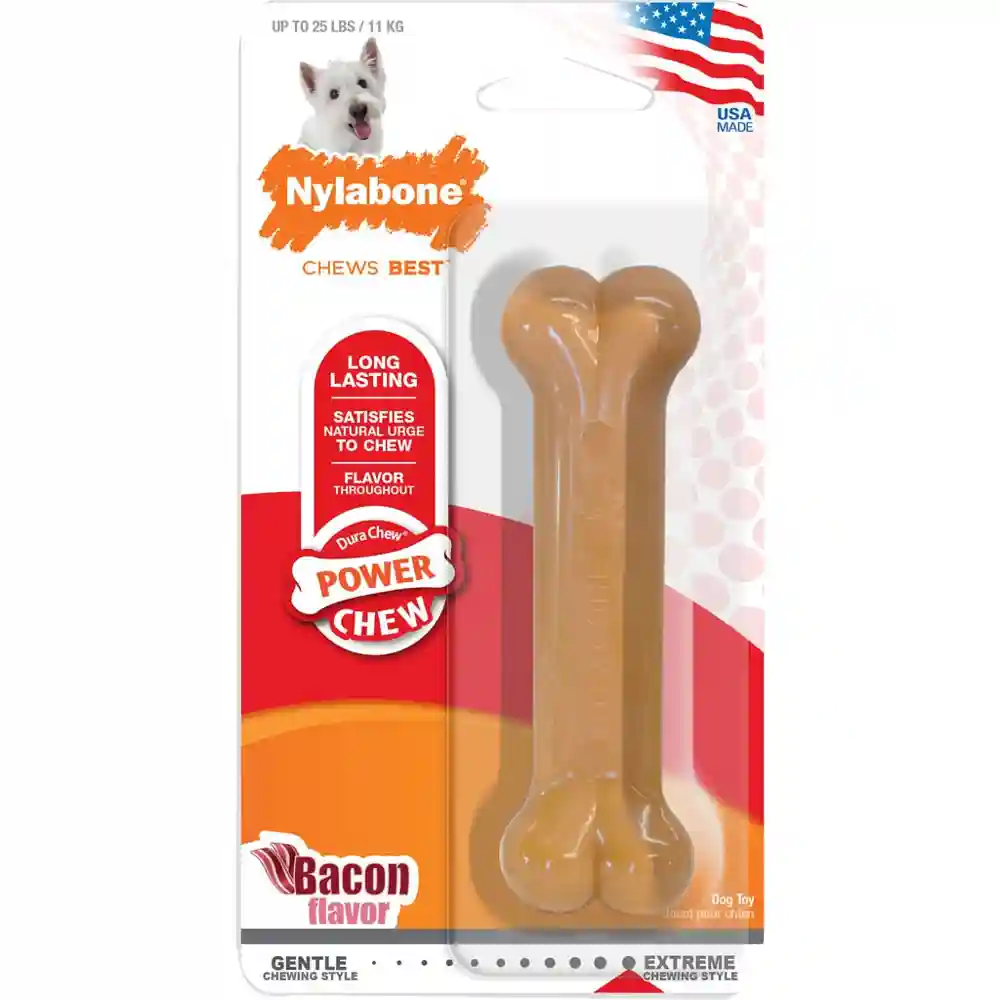Durachew Power Chew Bacon Flavor Bone Dog Toy Regular