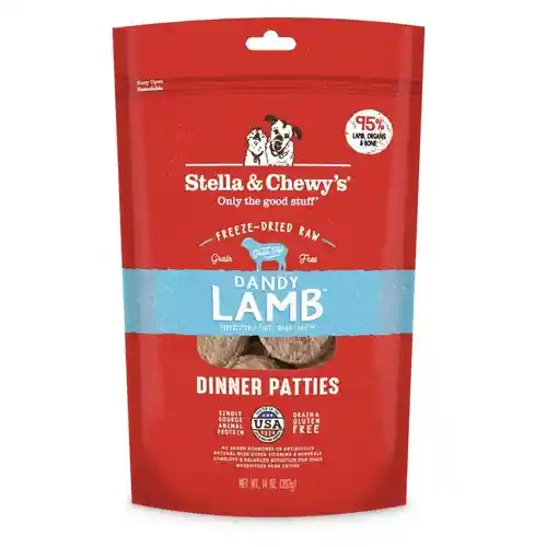 Dinner Patties Dandy Lamb Grain Free Freeze Dried Raw Dog Food 5.5-oz