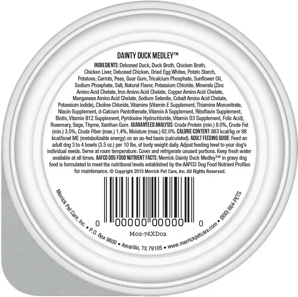 Lil' Plates Adult Small Breed Grain Free Dainty Duck Medley Canned Dog Food 3-oz