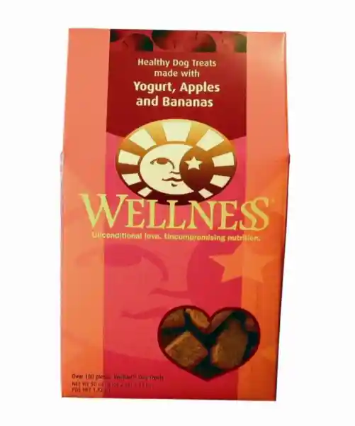 Natural Grain Free Wellbars Crunchy Yogurt, Apples & Bananas Recipe Dog Treats 45-oz