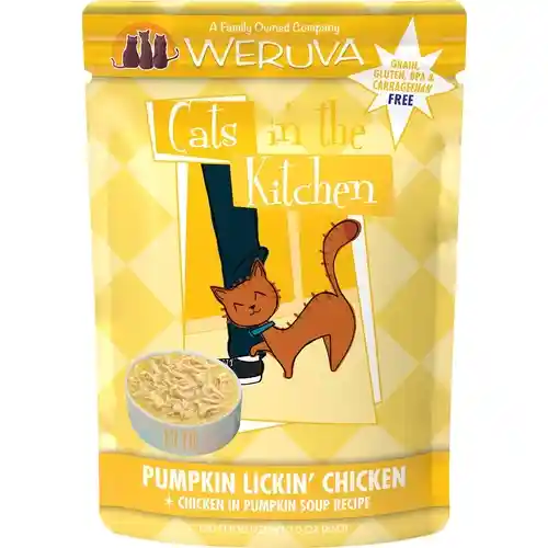 Cats In The Kitchen Pumpkin Lickin Chicken Pouches Wet Cat Food 3-oz