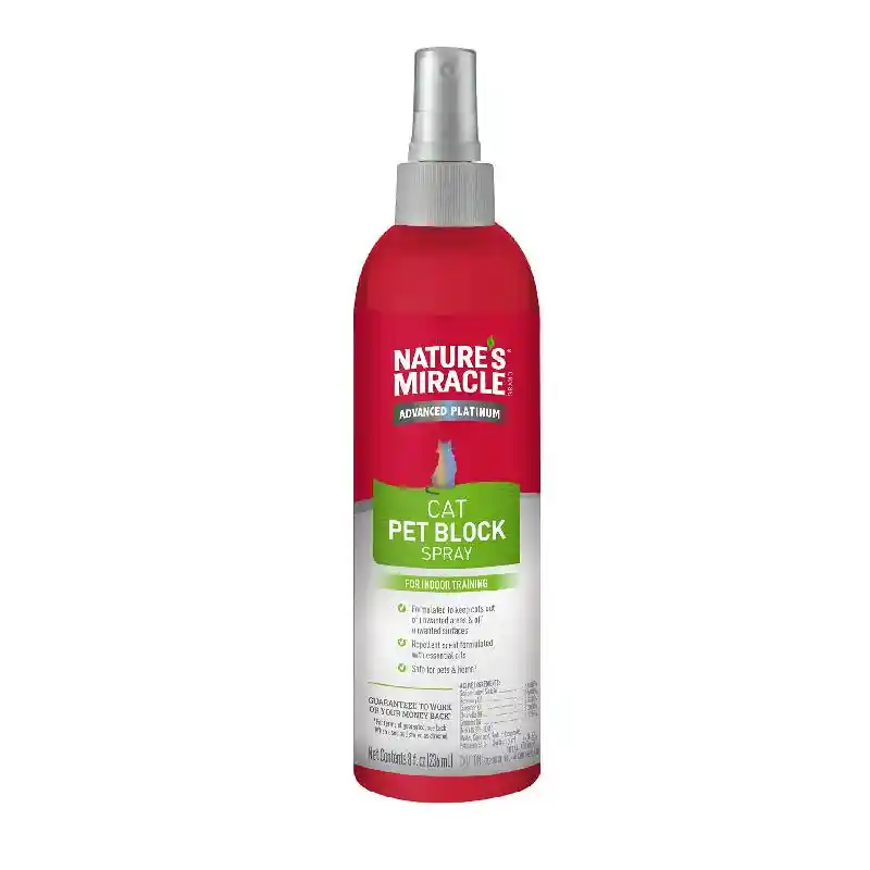 Nature S Miracle Adv Platinum Cat Pet Block Spray 8 Oz