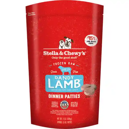 Dinner Patties Dandy Lamb Frozen Raw Dog Food 6-lb