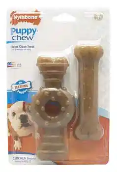 Nylabone Combo Puppy Ring/flexi Combo Wolf