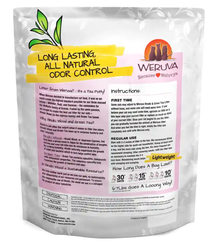"it's A Tea Potty!" Hinoki Wood & Green Tea Cat Litter 11.7-lb