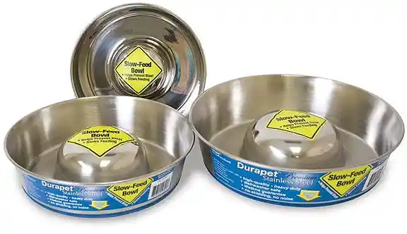 Slow Feed Bowl Stainless Medium