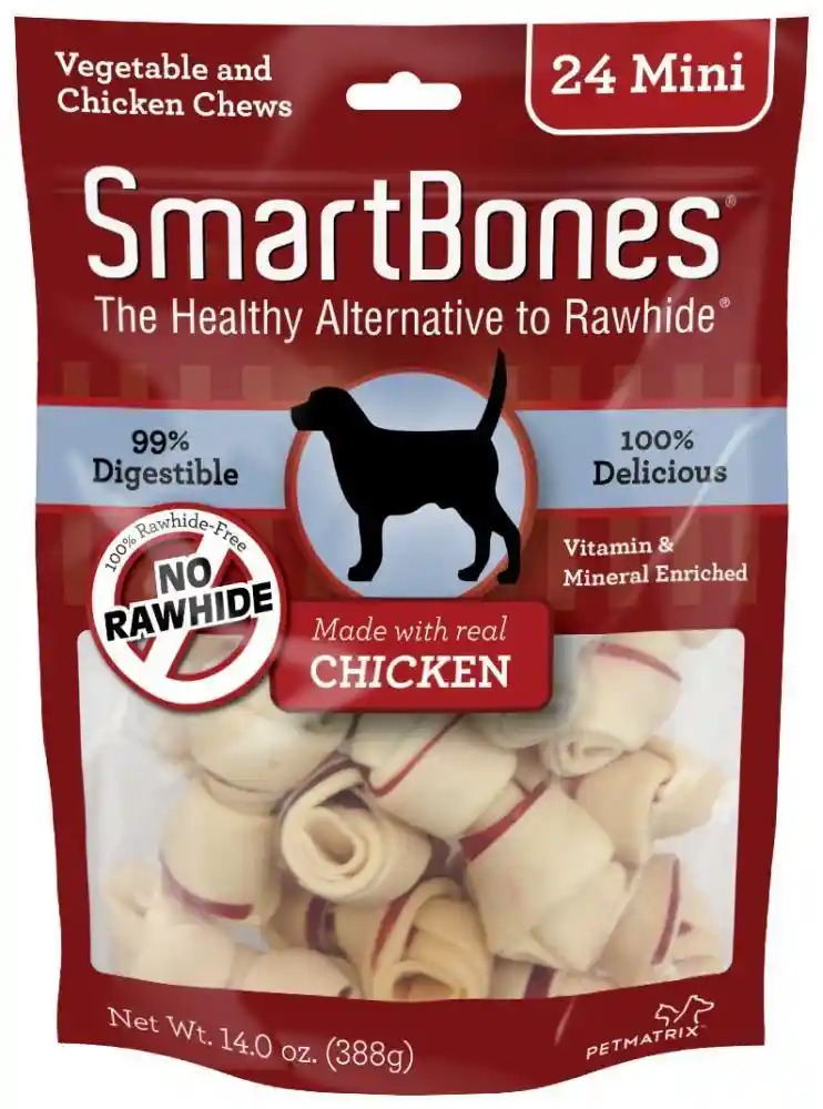 Chicken Mini Chew Bones Dog Treats 16-pack