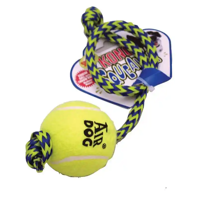 DISC Kong Dog Squeaker Ball With Rope Medium