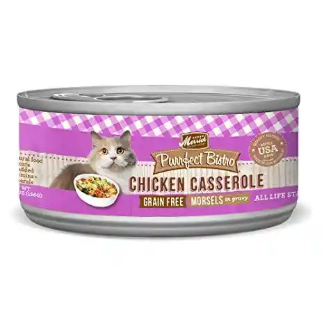 Purrfect Bistro Grain-free Chicken Casserole Morsels In Gravy Canned Cat Food 5.5-oz