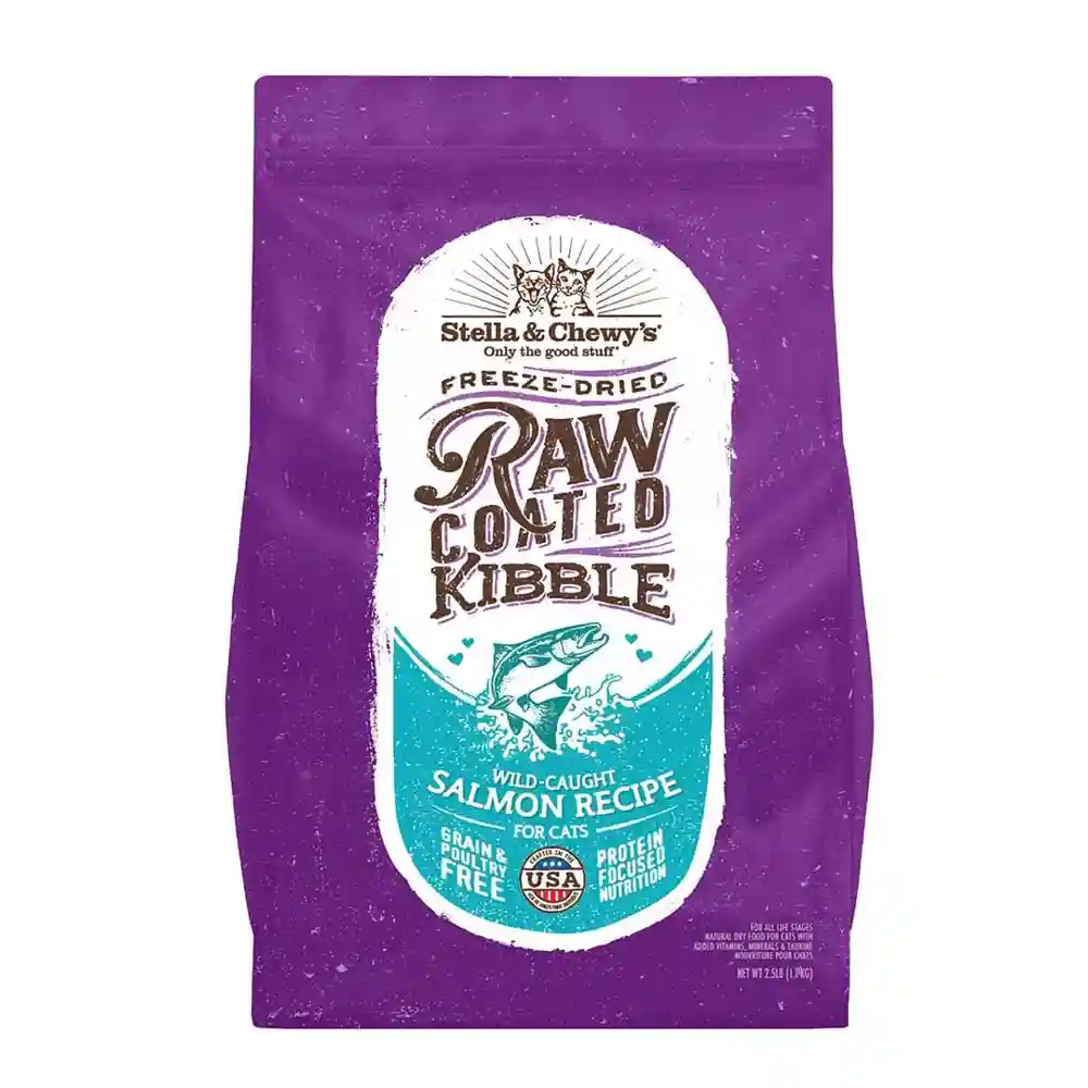 Raw Coated Wild-caught Salmon Dry Cat Food 2.5-lb