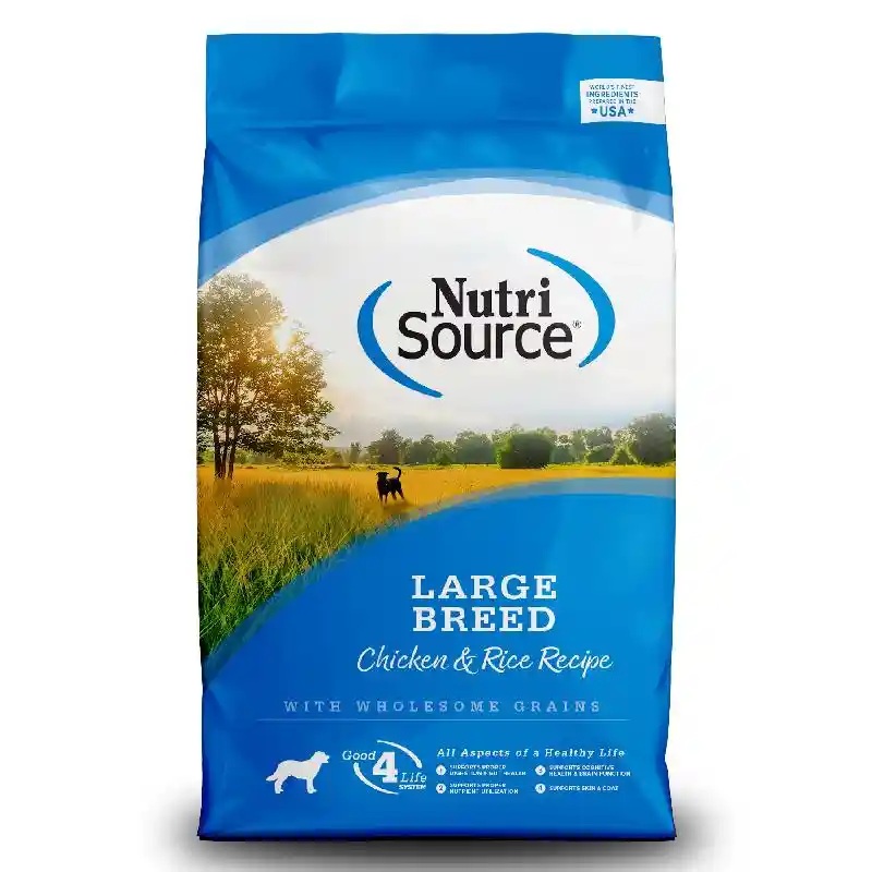 Nutrisource Large Breed Chicken & Rice 26lb Fb