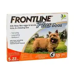 Frontline Plus Yellow Dog 0-22 Lbs 3 Pk