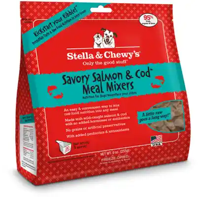 Meal Mixers Freeze Dried Raw Savory Salmon & Cod Grain Free Dog Food Topper 3.5-oz