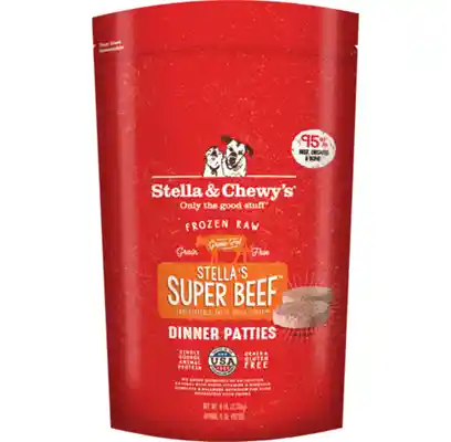 Dinner Patties Stella's Super Beef Raw Frozen Dog Food 12-lb