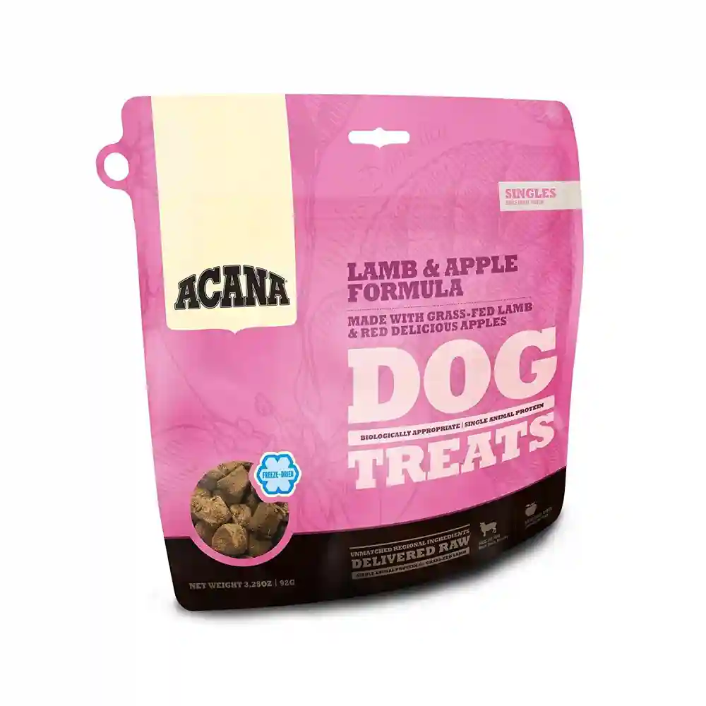 Singles Limited Ingredient Freeze-dried Dog Treats, Lamb & Apple, Biologically Appropriate & Grain F