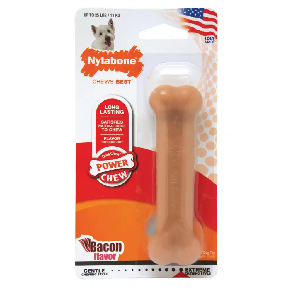 Durachew Power Chew Bacon Flavor Bone Dog Toy Wolf