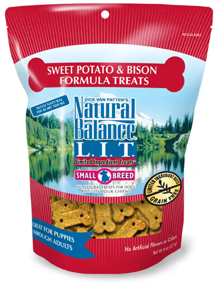 L.i.t. Limited Ingredient Treats Sweet Potato & Bison Formula Dog Treats 8-oz