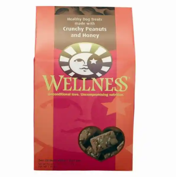 Natural Grain Free Wellbars Crunchy Peanut & Honey Recipe Dog Treats 45-oz