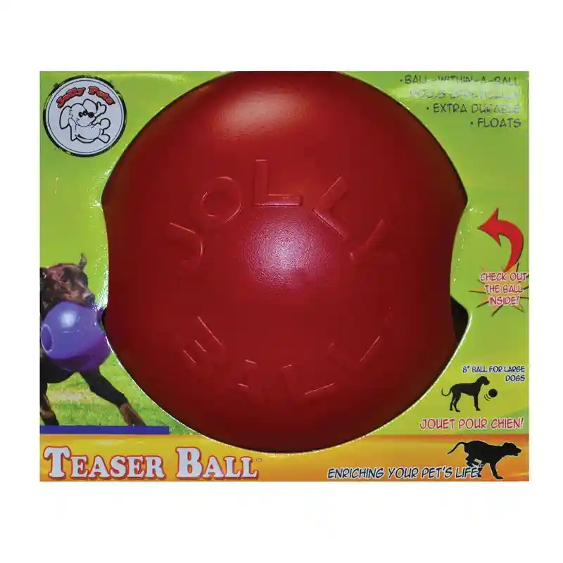 Jolly Pet Teaser Ball Red 6"