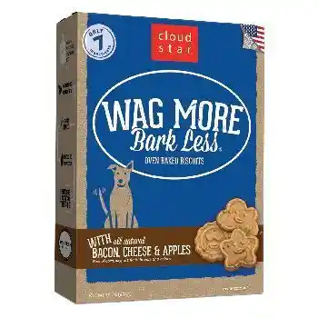 Wag More Bark Less Oven Baked Bacon, Cheese & Apple Dog Treats 16-oz