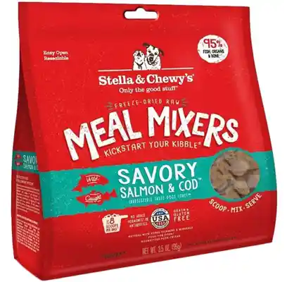 Meal Mixers Freeze Dried Raw Savory Salmon & Cod Grain Free Dog Food Topper 3.5-oz