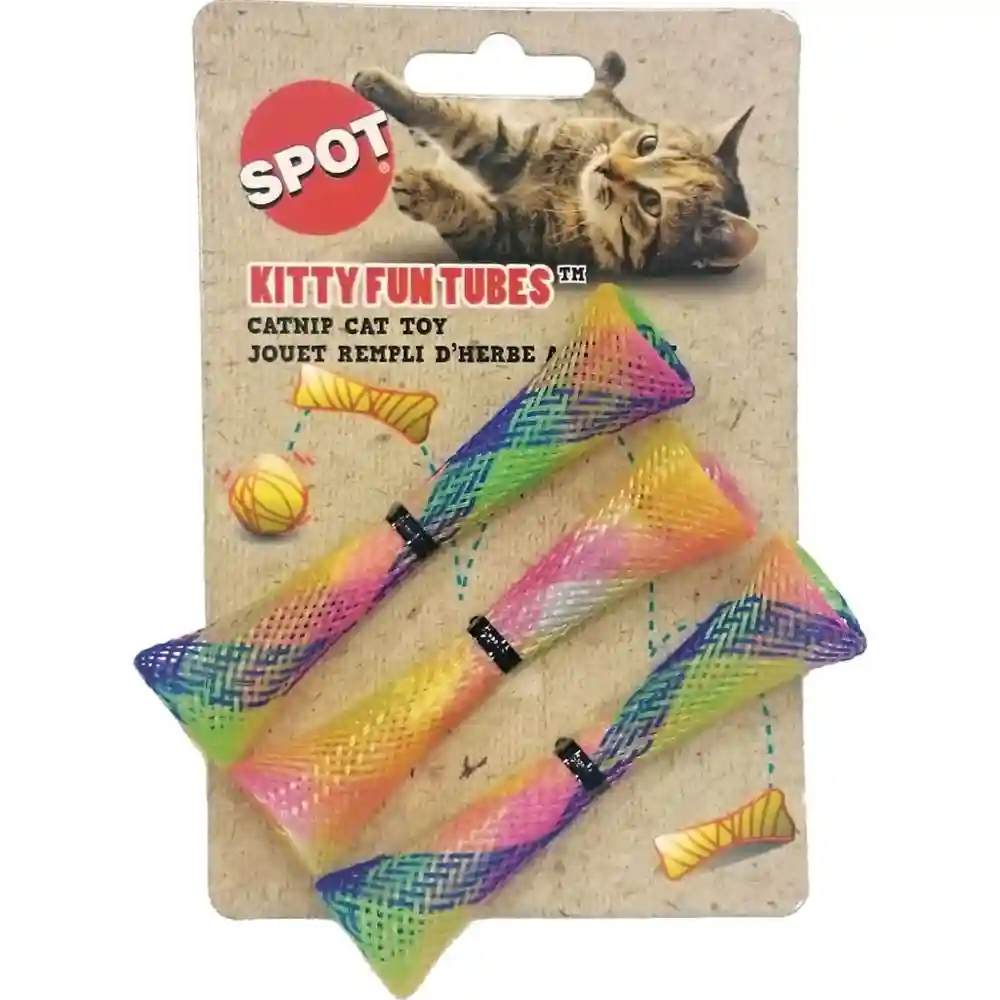 Kitty Fun Tubes Catnip Cat Toy Assorted 3 Pack;