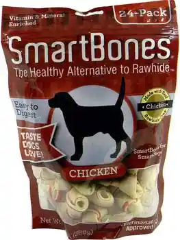 Chicken Mini Chew Bones Dog Treats 24-pack