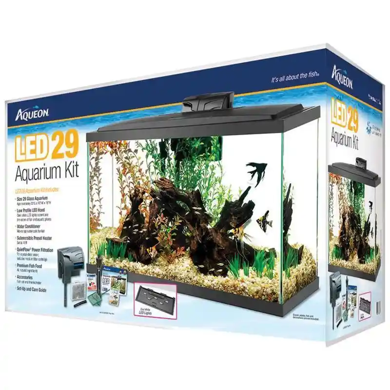 Aqueon Led Black Aquarium Kit 29gal
