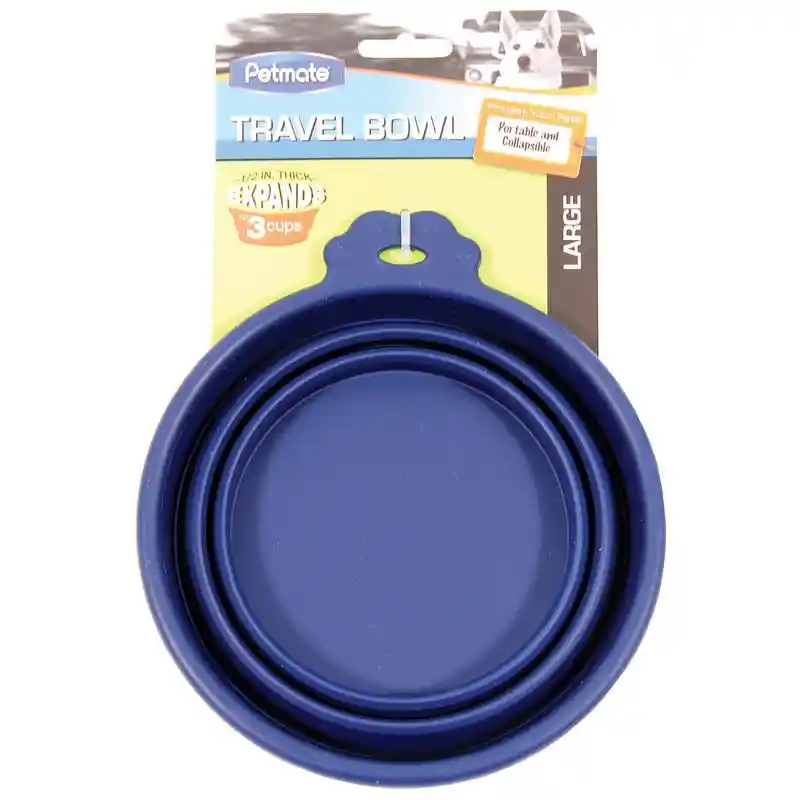 Petmate No Spill Dog Bowl Navy 3 Cup