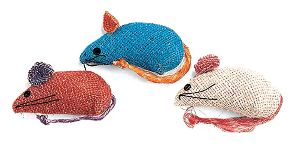 Spot Catnip Burlap Mice 3 Pack