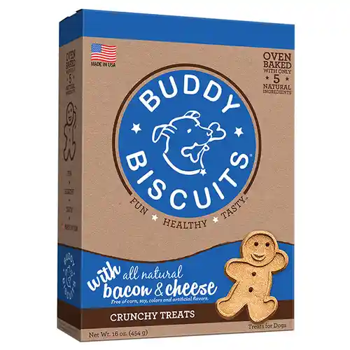 Buddy Biscuits Oven Baked Bacon & Cheese Dog Treats 16-oz