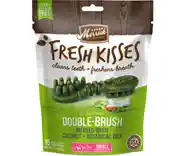 Fresh Kisses Double-brush Coconut Oil & Botanicals Small Grain-free Dental Dog Treats S Dog - 15 Cou