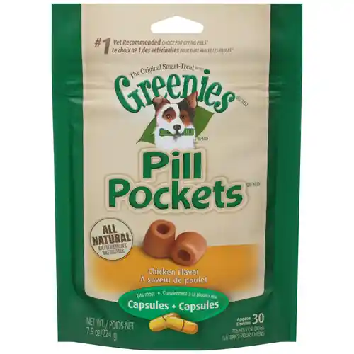 Pill Pockets Canine Chicken Flavor Dog Treats For Capsules 7.9-oz
