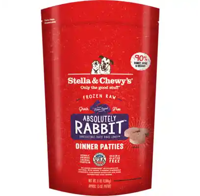 Dinner Patties Absolutely Rabbit Frozen Raw Dog Food 6-lb