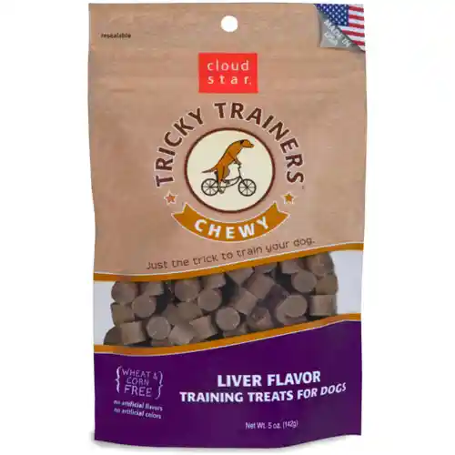 Chewy Tricky Trainers Liver Dog Treats 5-oz
