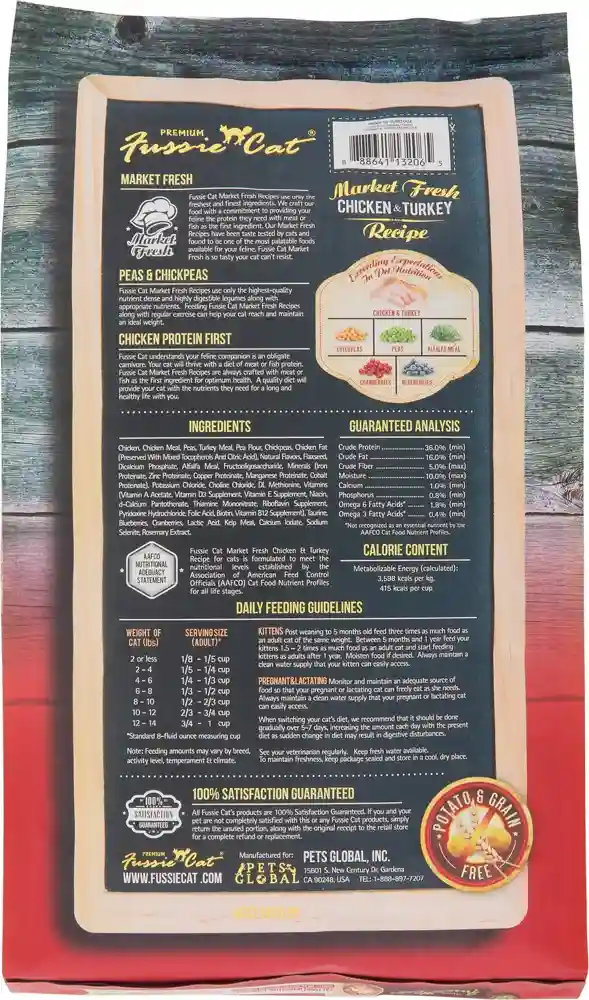 Market Fresh Chicken & Turkey Recipe Grain-free Dry Cat Food 2-lb