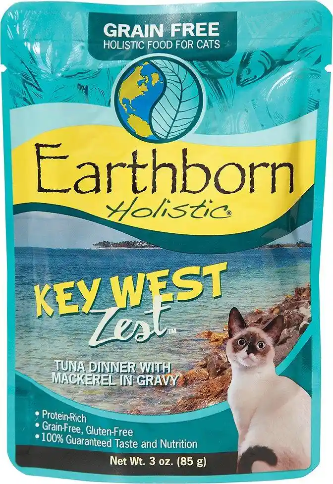 Key West Zest Tuna Dinner With Mackerel In Gravy Grain-free Cat Food Pouch 3-oz