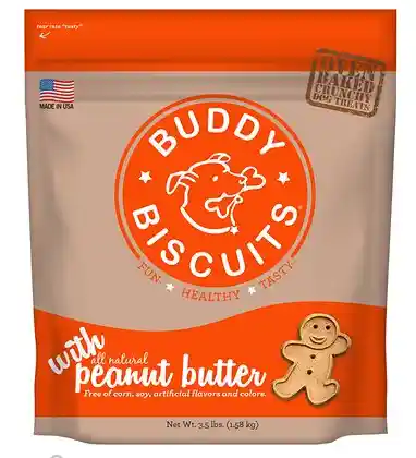 Buddy Biscuits Oven Baked Peanut Butter Dog Treats 16-oz