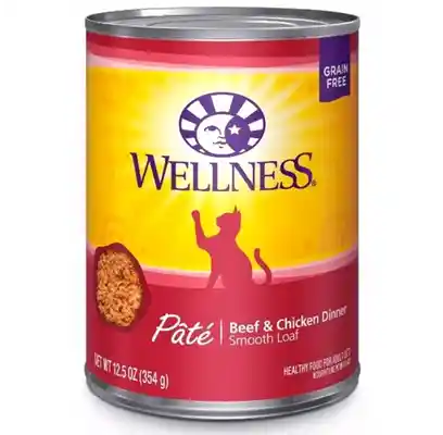 Wellness Beef & Chicken Canned Cat Food 12.5 Oz